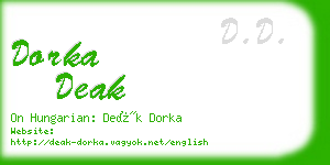 dorka deak business card